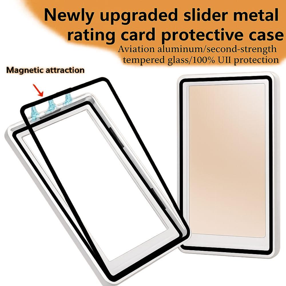 Sliding Style 35PT /CGC Graded Cards Protector Aluminium Frame Transparent Card Protective Case UV Protection Double-sided Glass