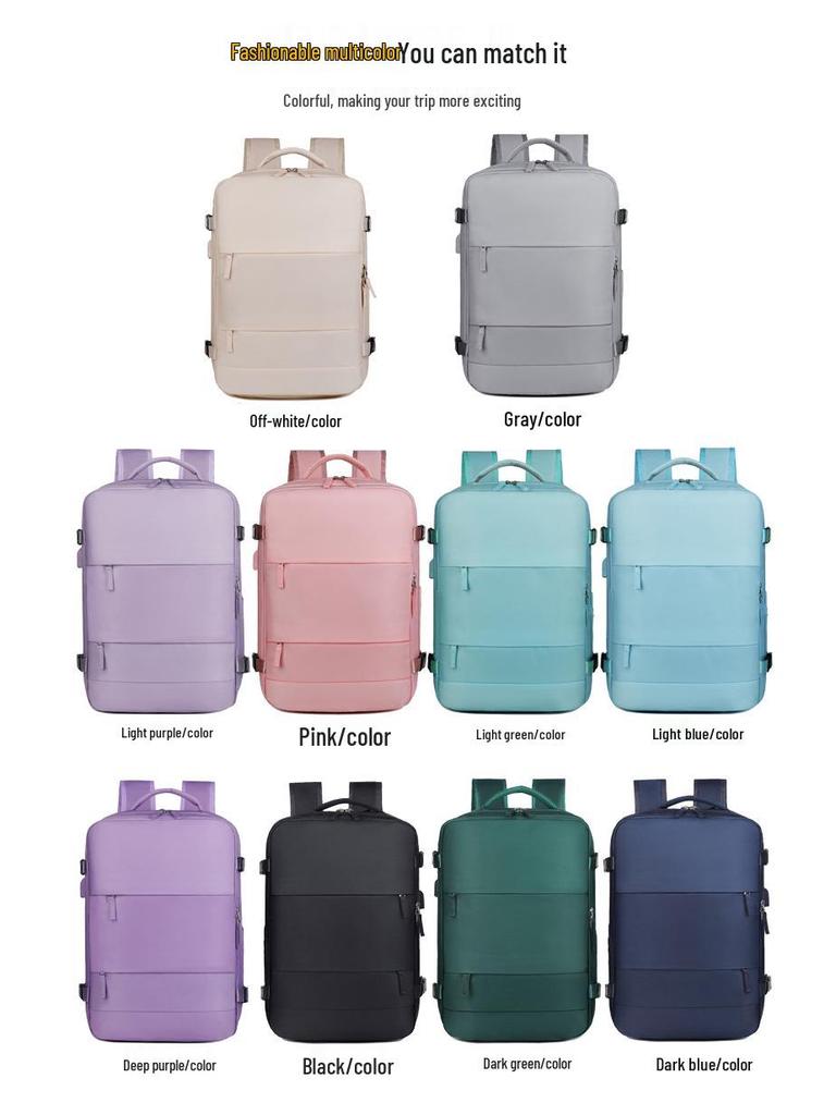 Men's Large Capacity Business Travel Backpack with Shoe Compartment