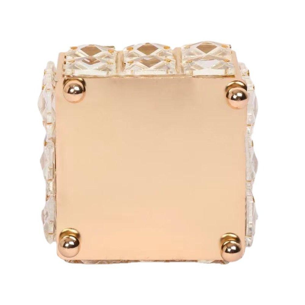 Multi-function Crystal Box Metal Jewelry Box Home Decor Cosmetics Storage Box  Travel