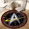 1pc Starfleet Command Logo Round Carpet, Made of Polyester,Perfect for Decorating Office Chairs, Living Rooms,Vibrant Decorative Rug