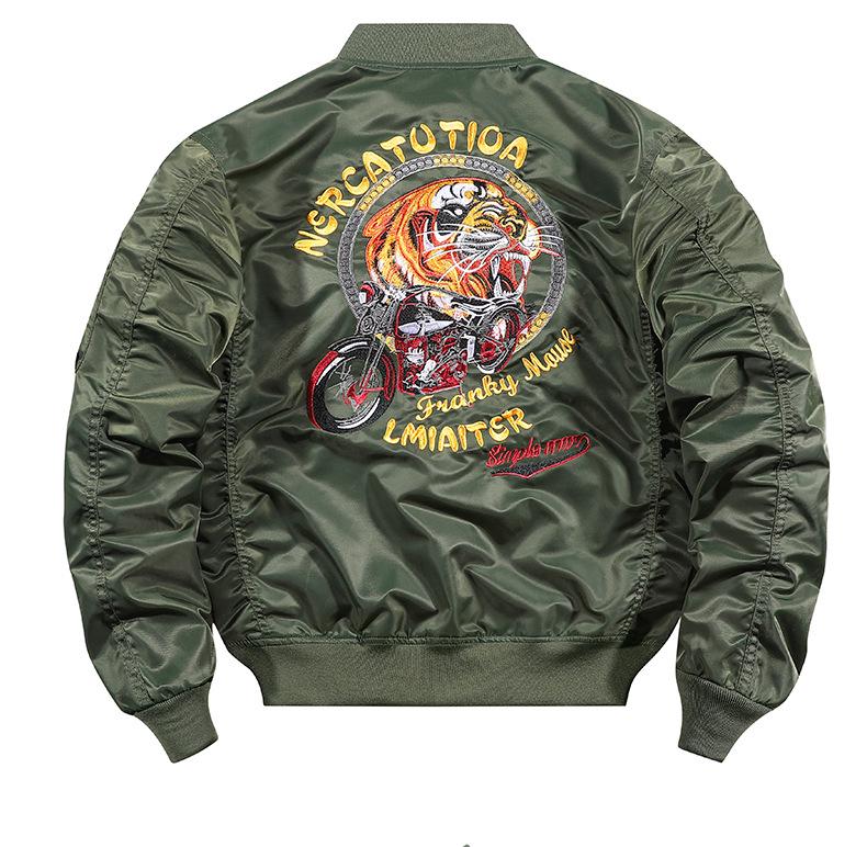 Men's MA1 Air Force Flight Jacket: Spring/Autumn Baseball Collar Workwear Coat