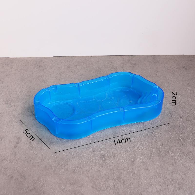 1Pcs Mini Swimming Pool Model Blue Miniature Pool Scene Ornament Dollhouse Toy Accessories For Doll Houses