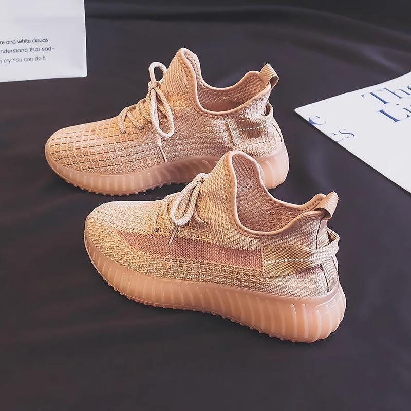 Couple shoes fly-woven coconut shoes women's 2025 new breathable mesh shoes casual versatile comfortable sports shoes men ins tide