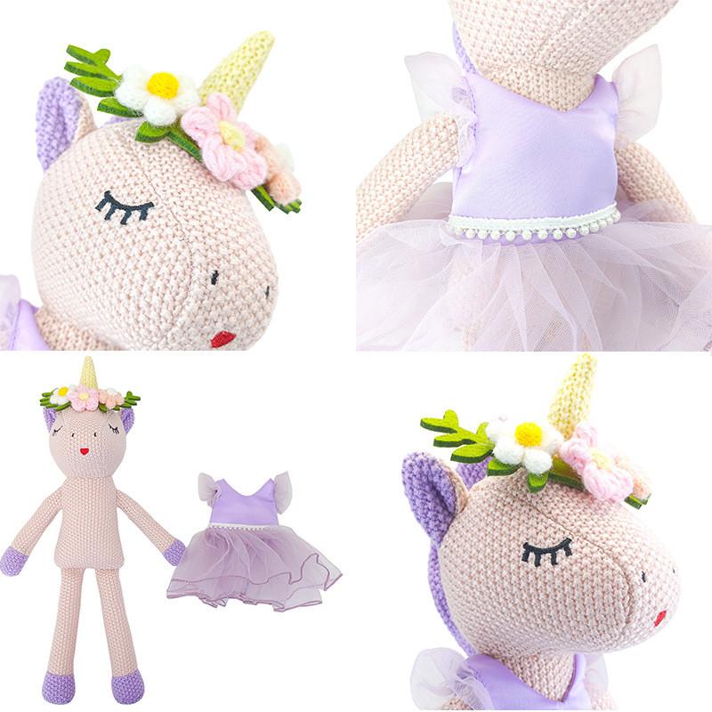 Unicorn Plush Toy With Pp Cotton Filling For Kids Girls Boys Gift