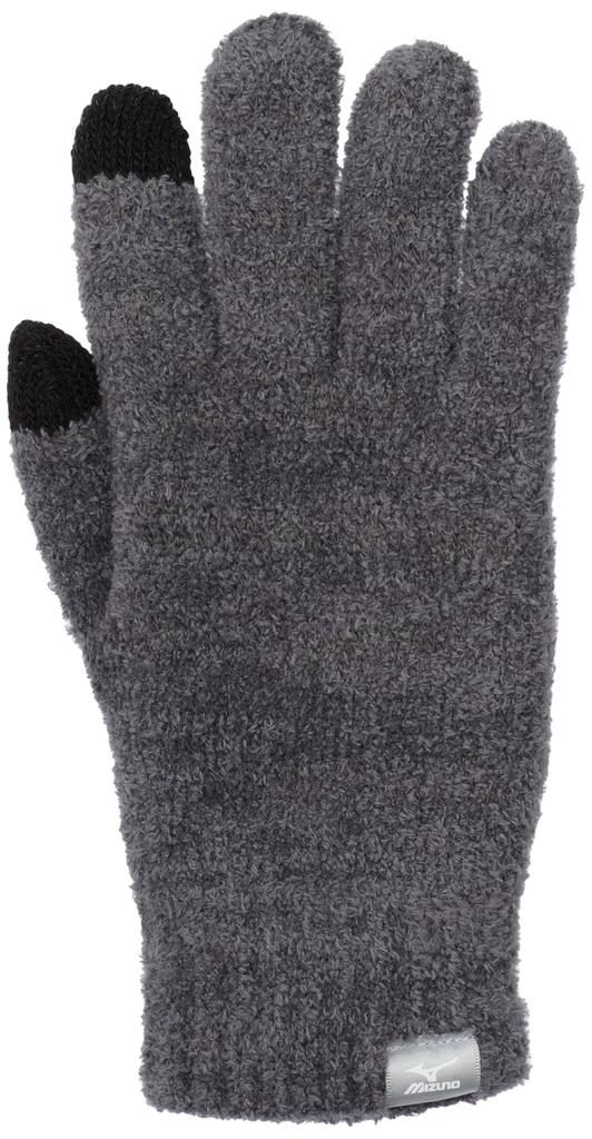 Marshmallow Breath Touchscreen Charcoal Free Size [Mizuno] Gloves, Thermo, Compatible, Moisture-Absorbing, Heat-Generating, C2JYA606, Gray,