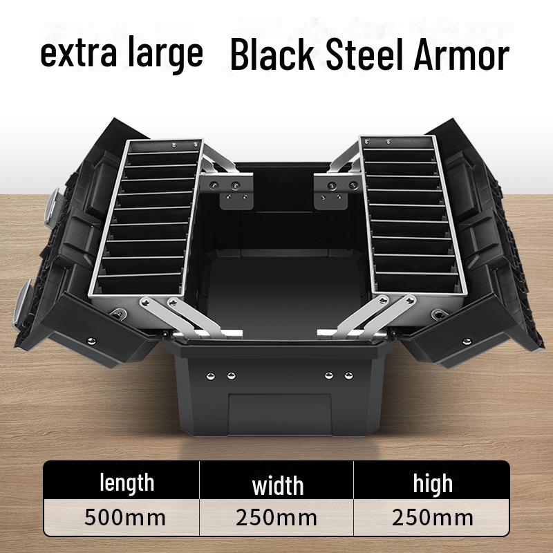 Zielony Las Przenośny Trójwarstwowy Wielofunkcyjny Przybornik: Składany Magazyn Przemysłowy na Sprzęt Domowy i Samochodowy