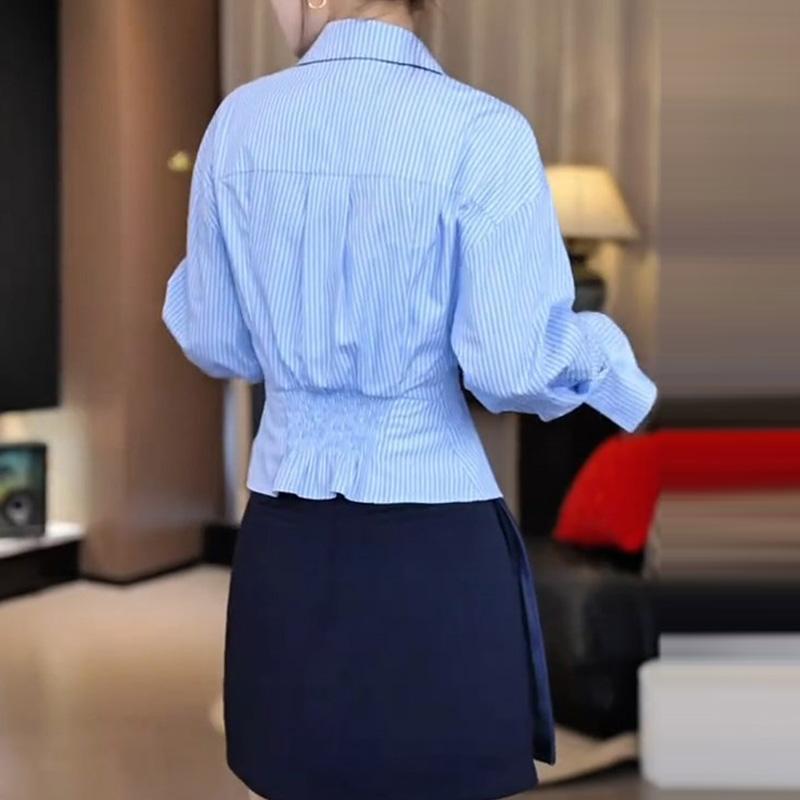 2026 Spring Women's Simple Style Lapel Shirt - Elegant, Solid Color Design for Sophisticated Commuting