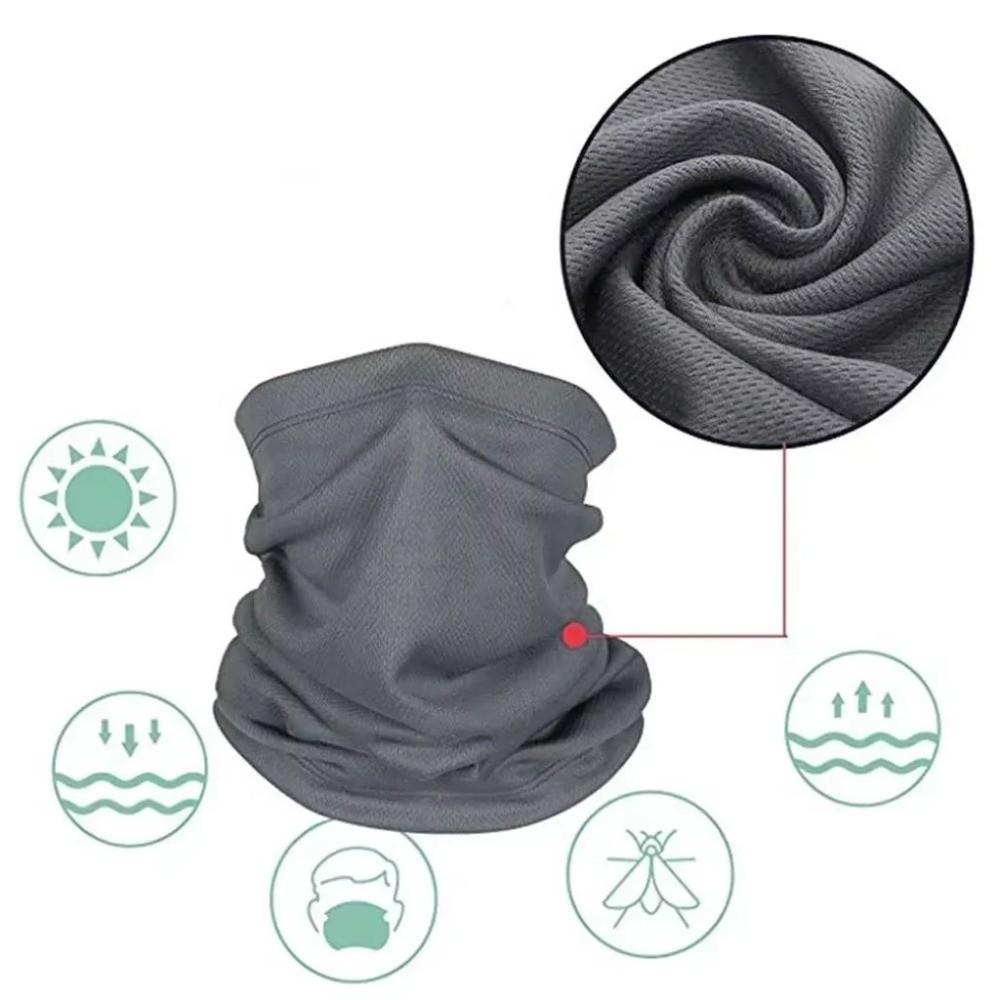 Multifunctional Sunscreen Neck Gaiter Ice Feeling Quick-drying Half Face Mask Breathable Elastic Tube Scarf for Outdoor Sport
