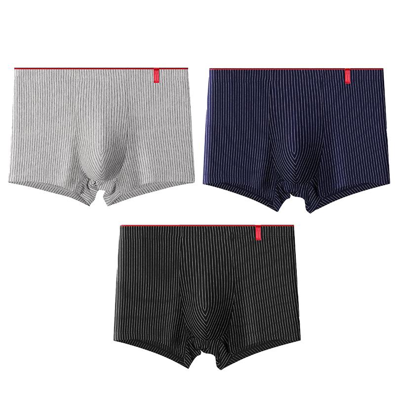 Pánské kalhotky plus size pruhované boxerky šortky boxerky pohodlné bavlněné pánské kalhotky spodní prádlo šortky L-4XL