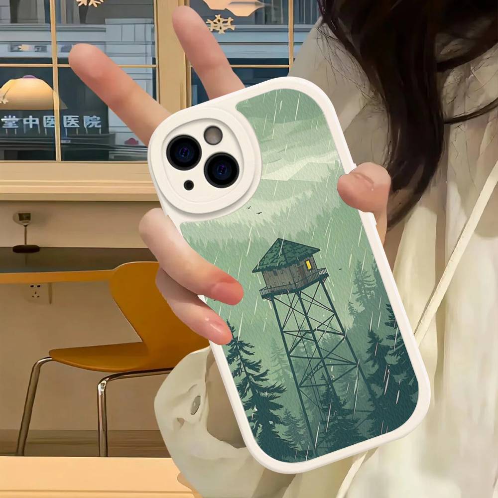

Firewatch Forest Leather Phone Case For IPhone 16 16e 15 14 13 12 11 Pro Max Plus Mini Cover iphone 13pro