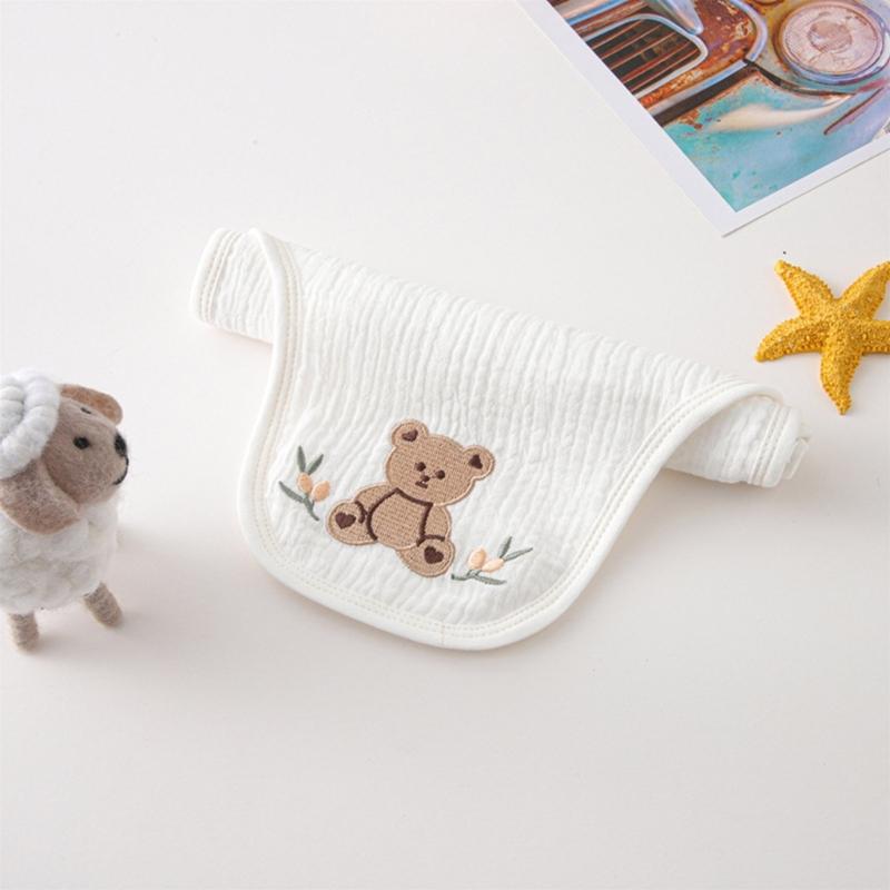 Back Sweat Absorbent Towel High Absorb Back Towel Cartoon Embroidery Cotton Back Cloth Children Unisex Long Sweat Towel