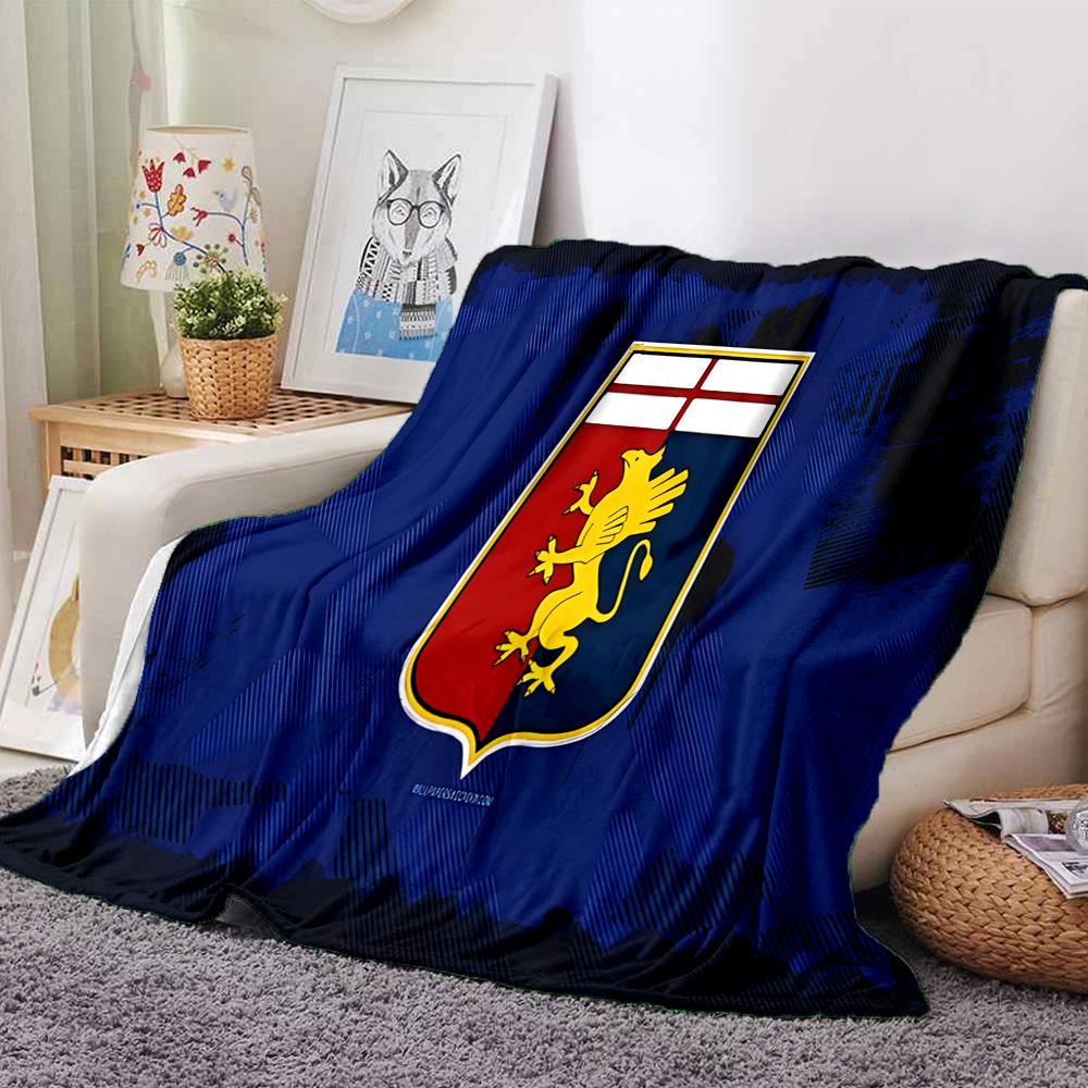 Lion Shield Genoa Flannel Blanket, Soft Polyester, Modern Design, All-Season for Camping, Travel, Gifts for holidays or birthdays
