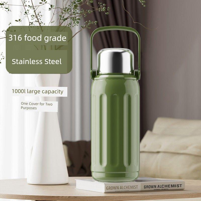 Water Large Capacity Vacuum Cup 316 Stainless Steel Good-looking Water Cup 2024 New Portable Vacuum Cup