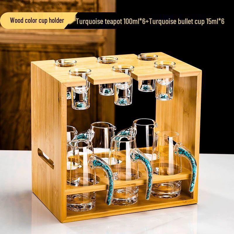 Chinese Crystal Liquor Glass Set with Decanter