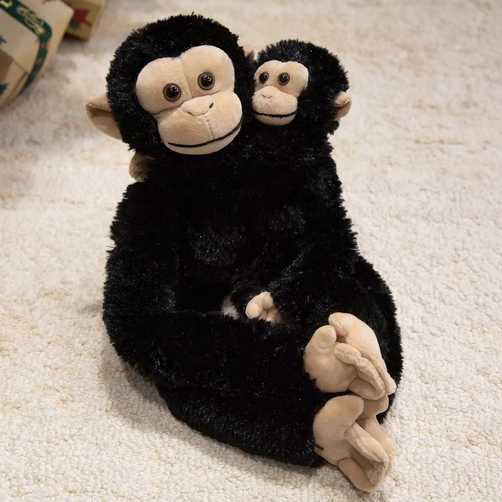 Creative Hanging Animal Plush Toys Lifelike Monkey Sloth Orangutan Doll Warm Mom-Child Hugging Doll Cuddly Home Decor Kid Gift