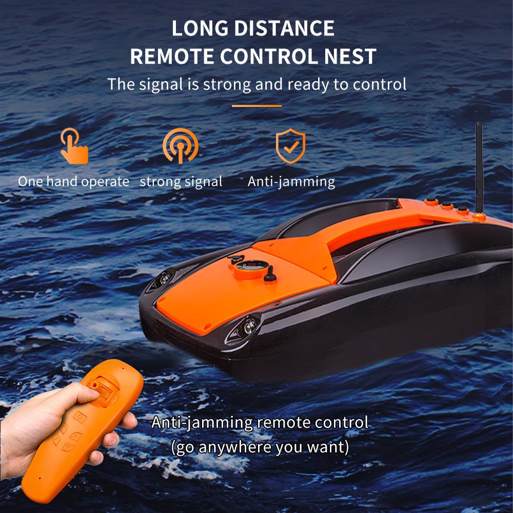Barco de pesca com isca de carga de 1,5 kg, barco de pesca com controle remoto de 300 m e motor duplo