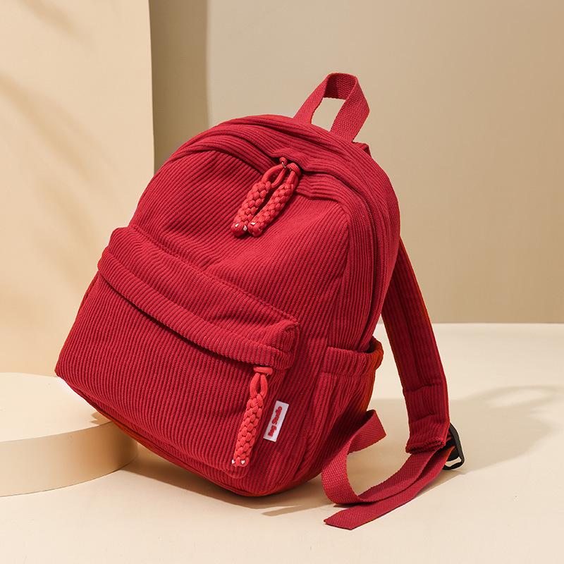 Winter Corduroy Small Backpack - Women's 2025 Casual Mori Style