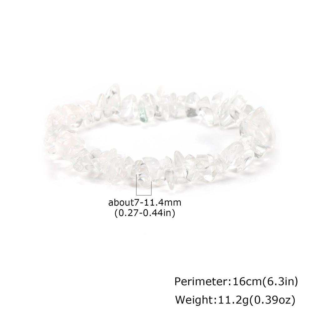 Multi Color Irregular Natural Crystal Beads Bracelets for Women Handmade Elastic Rope Chain Bracelet Bohemia Summer Jewelry Gift