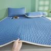 3pcs/set Latex Cooling Mattress Pad-Soft Friendly Foldable All-Season Bedding Breathable Quilted Design(1 mat and 2 pillowcases)