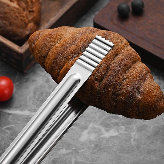 Nerezové servírovací kleště s protiskluzovou rukojetí, dlouhá rukojeť, klipy na grilování, bufet, žáruvzdorné, nerezové, vhodné do myčky nádobí, kuchyňské náčiní pro grilování