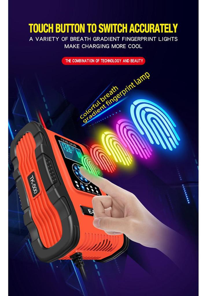 E-FAST LiFePO4 & AGM Motorcycle Car Charger with Safety Certification