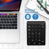 Tastierino numerico Bluetooth per laptop, Tastierino numerico wireless, Ricaricabile USB C, Tastierino numerico Bluetooth a 10 tasti a 22 tasti per laptop, computer, Mac, MacBook A