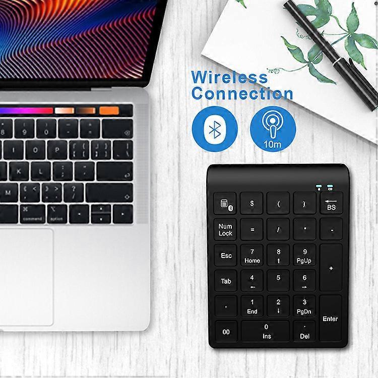 Tastierino numerico Bluetooth per laptop, Tastierino numerico wireless, Ricaricabile USB C, Tastierino numerico Bluetooth a 10 tasti a 22 tasti per laptop, computer, Mac, MacBook A