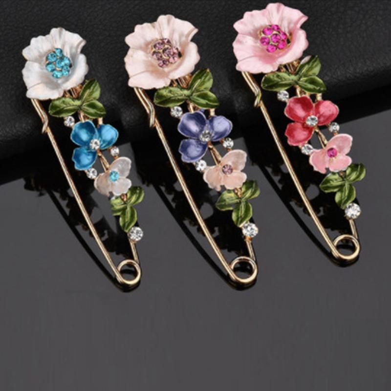 Vintage Elegancka Kolorowa Broszka Kwiatowa Damska Broszka Botaniczna Pin