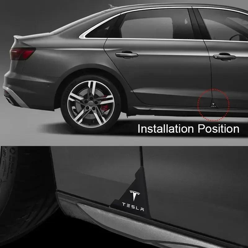 Car Sticker 2025 New Tesla 2pcs Car Door Corner Protection Sticker Anti-Collision Protector For Tesla model 3 model X Y style MO