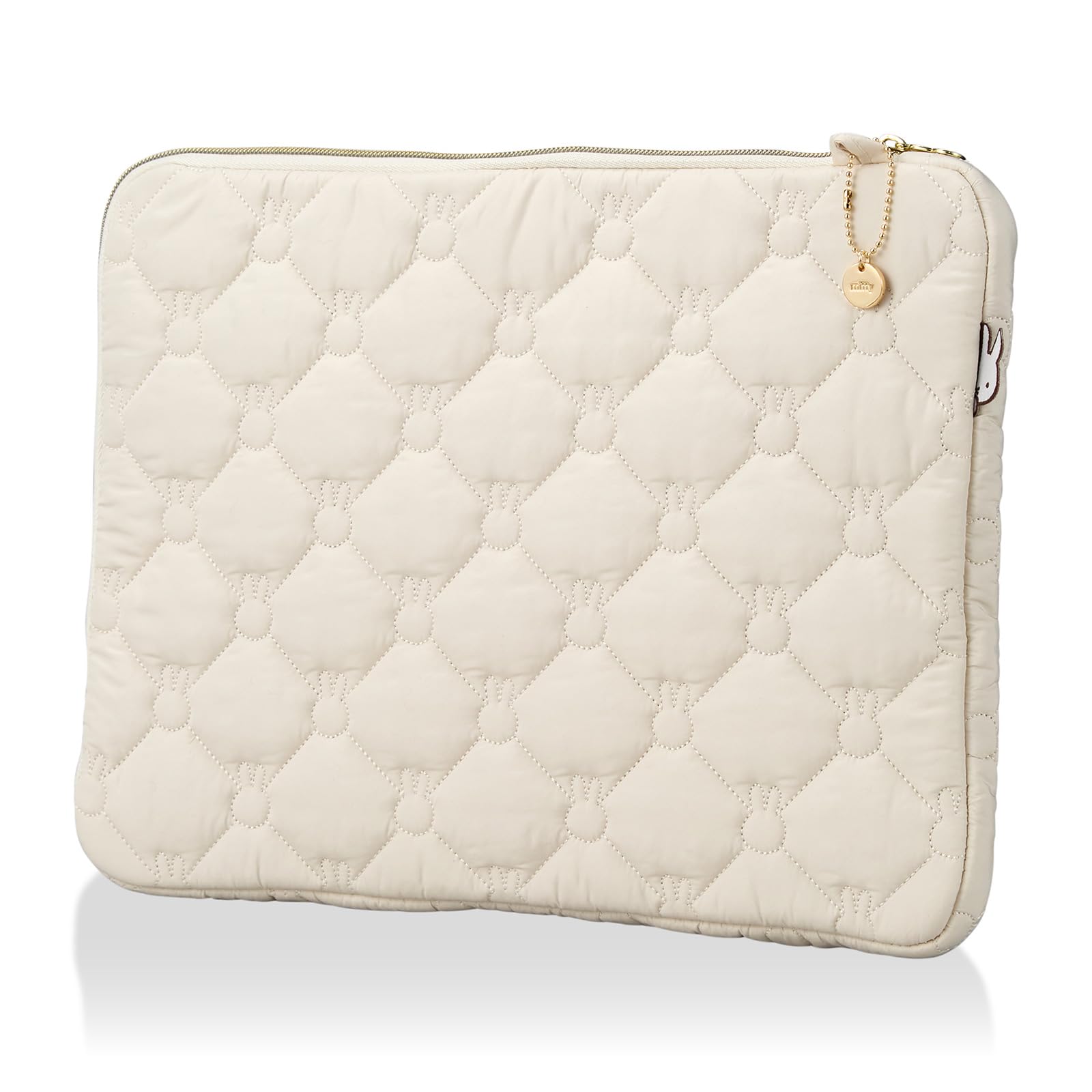 

Квілтова плоска косметичка Miffy Стильна та легка Квілтова плоска косметичка Розпродаж Періоду Бежевий [Hapitas] бежевий