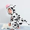 Winter Halloween Dinosaur Kigurumi Cosplay Clothes Hooded Animal Cow Monkey Unicorn Onesies Baby Thick Romper Newborn Jumpsuit