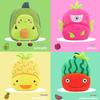 Adorable Cartoon Fruit Backpack for Kids Aged 2-4: Soft Plush Double Shoulder Design