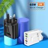 65W GaN Fast Charger: Multi-port, European/American/UK Standard for Mobile Phones