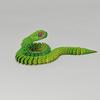 European-Style 3D Printed Multi-Color Movable Snake Ornament - Creative Art Figure Gift