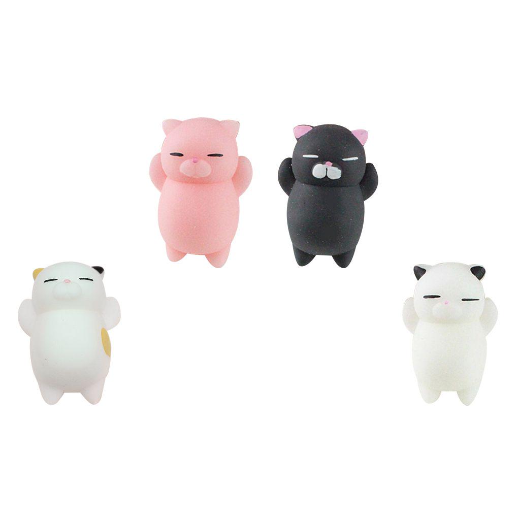 Mini Soft Cute Cat Pattern Wipes Ball Squeeze Rising Funny Toys Cats Design Interesting Toy Pressure Toys for A Gift