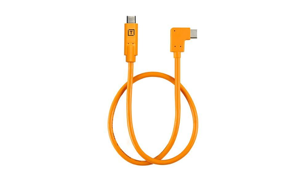 Tether Tools Tether Pro Right Angle Adapter to USB-C USB-C, Orange, CUCRTC1-ORG