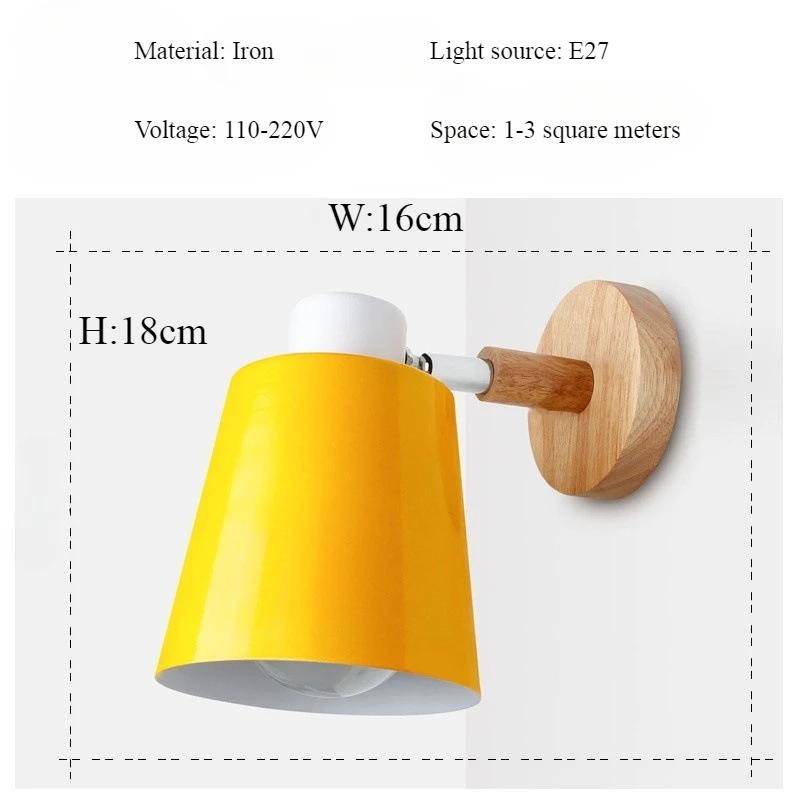 

Nordic Modern Minimalist Creative Living Room Спальня Лестница Балкон Коридор Интернет Знаменитый Настенный светильник для чтения E27 Light жёлтый