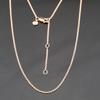 White Diamond Necklace 925 Sterling Silver Rhodium Gold & Rose Gold Jewelry