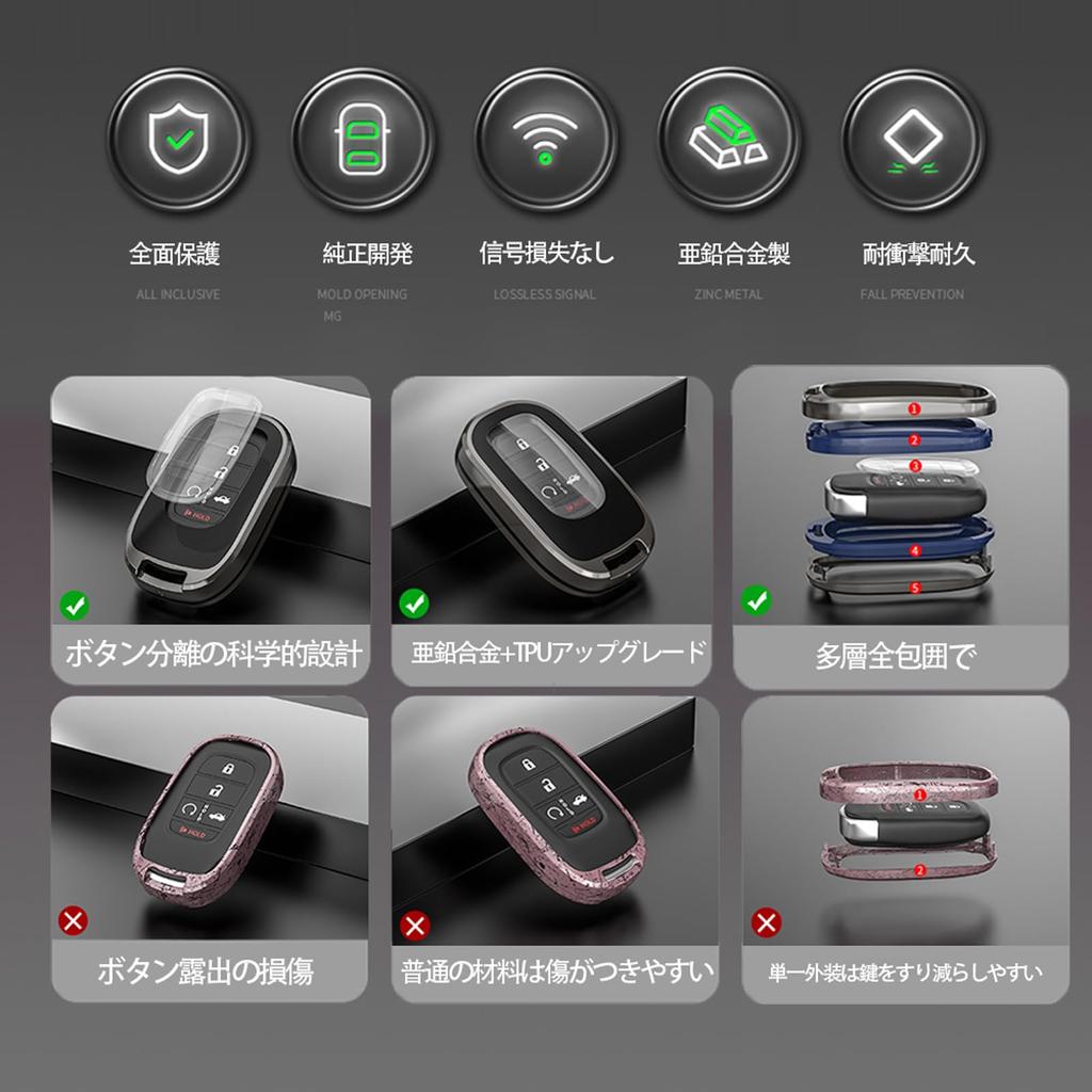 MailiMy Car Key Case, Suitable for Vezel VEZEL, Car Key Holder, Card Key Cover,