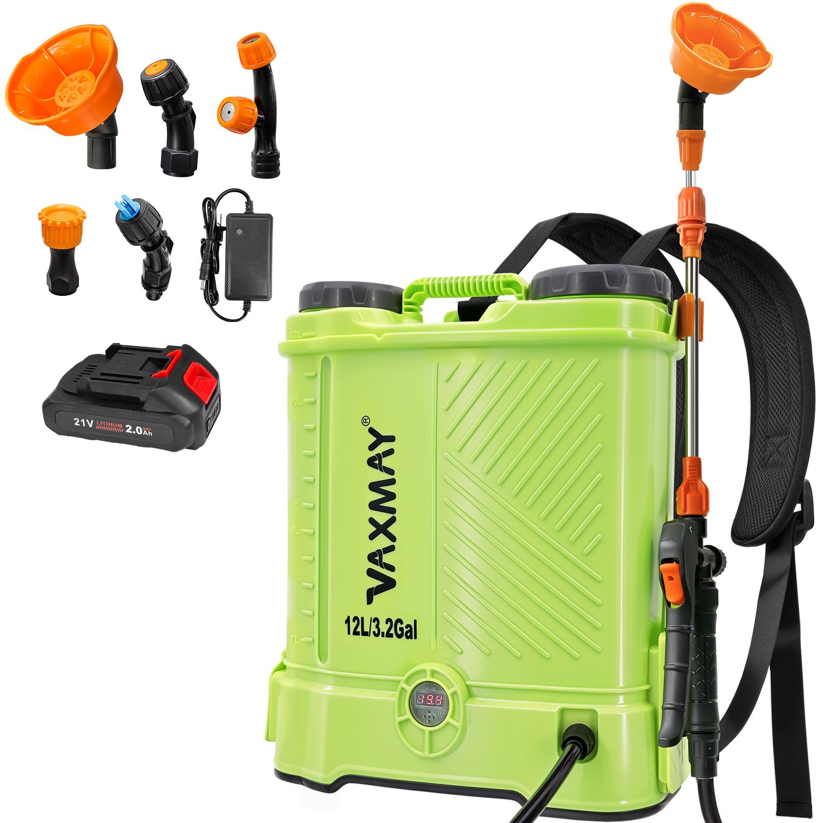 

Garden Pesticide Sprayer Automatic Knapsack Power Sprayer 12L for Garden Battery Backpack Sprayer зелёный