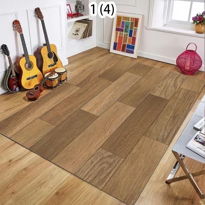 

Retro Imitation Wood Panel Pattern Kitchen Area Carpet Floor Mat Suitable for Laundry Room Home Decoration Retro Wood Carpet 40x60cm 16x24 inch