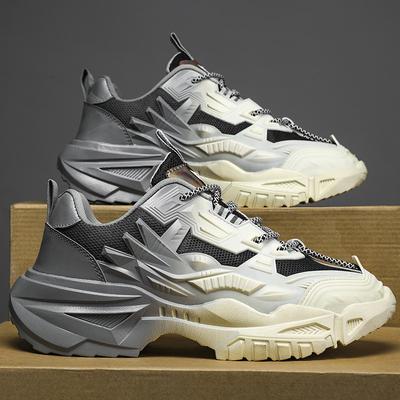Punk Men Casual Shoes Novos Tênis Masculinos 2024 Chunky Walking Sport Shoes Tendência Corrida Basquete Tênis Confortável Ao Ar Livre