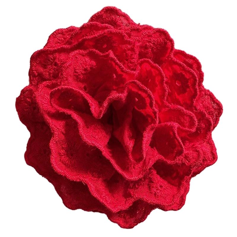 

Multilayer Flower Hair Claw Clip Girls Fabric Rose Clip Hair Styling Tool for Thick Hair French Jaw Clip Headdress