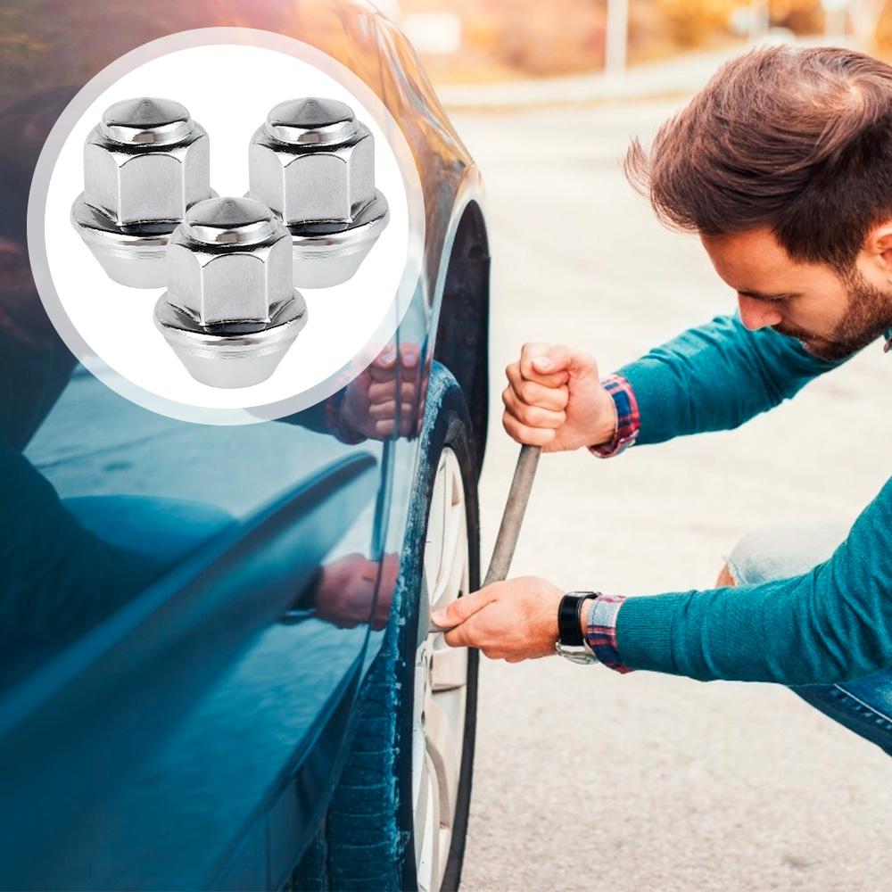 20Pcs Wheel Nuts For Ford Wheels M12x1.5 19mm Hex Wheel Nuts 60 Degree Taper Carbon Steel Plated Nuts Replacement OEM 1678260