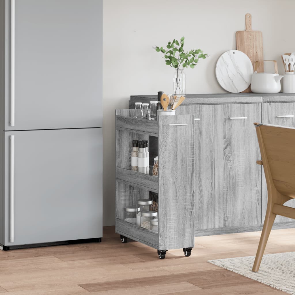 Vidaxl Mobile Cabinet, Sonoma Grey Oak, 60X22X79 Cm