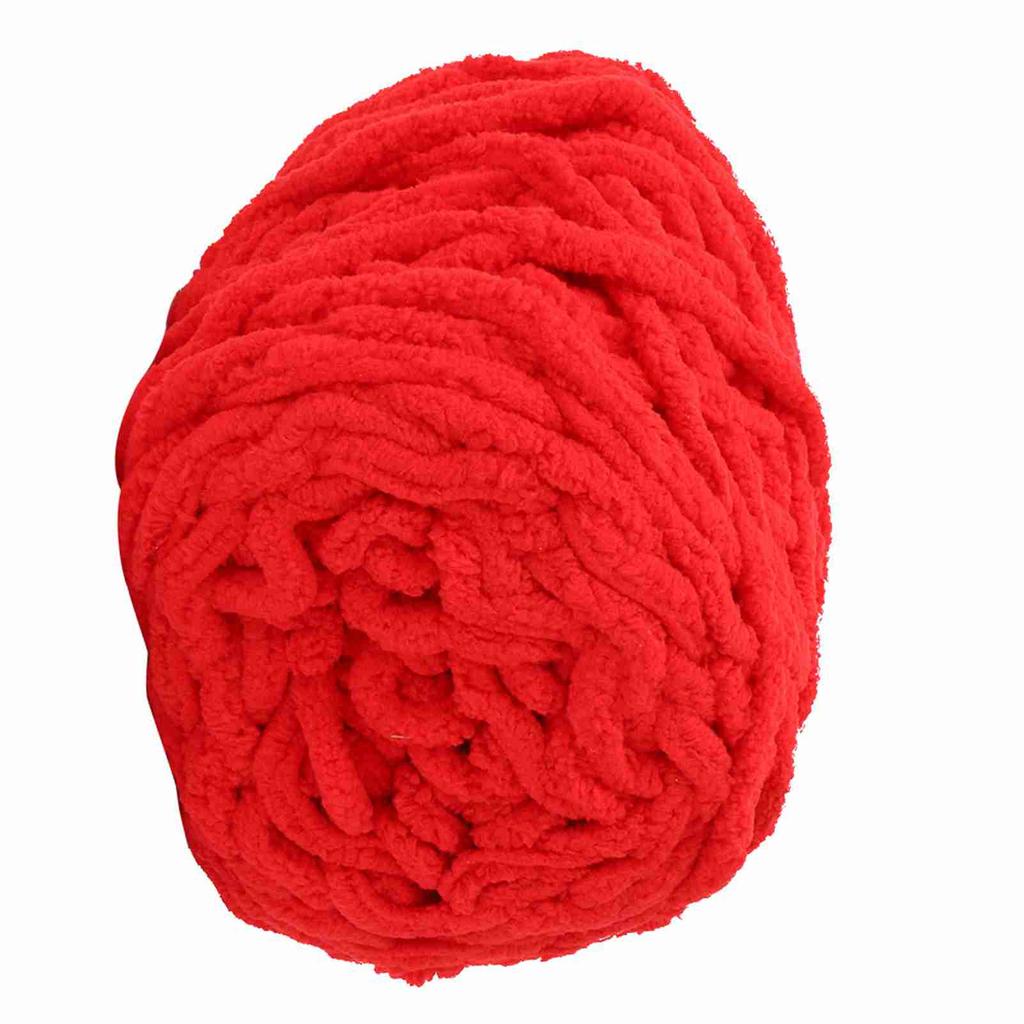 Single Thick Ice Strip Yarn Needle Knitting Woven Blanket Slipper Line(Milk White)
