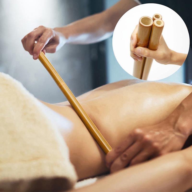 Bamboo Gua Sha Therapy Massager Stick 1Pcs Natural Wood Massage Tool for SPA Home Body Pain Relief