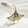 Fashion Scarf Knots 4Pcs Rings for Women, Clip with Ginkgo Leaf/Seashell/Tulip/Faux Jewelry Scarves Pearl Shell Design, Metal Buckles Shawl