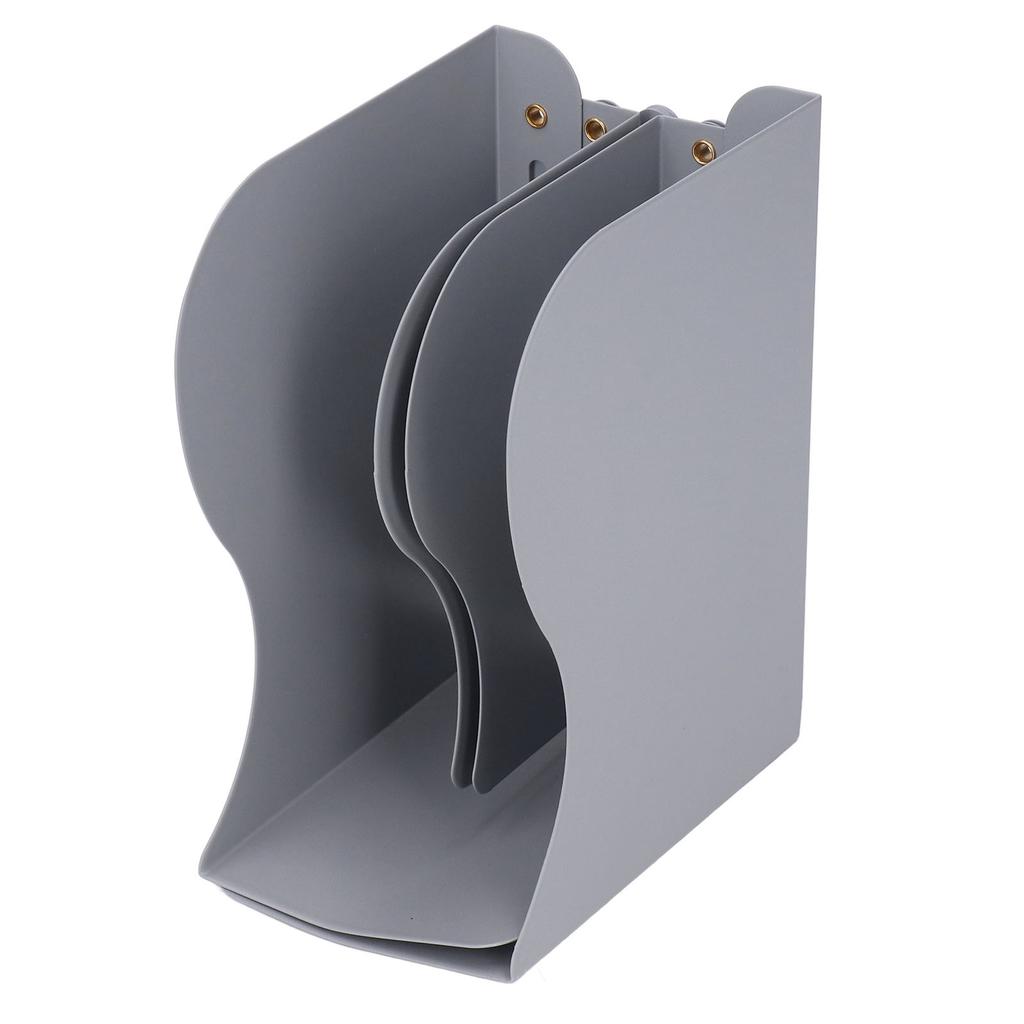 Wysuwany podpórka do książek Uporządkowane przechowywanie Regulacja Metalowa konstrukcja Składane metalowe podpórki do książek w kolorze szarym dla