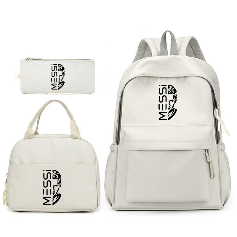 Football Star Peripheral Backpack Printing Three-Piece Set, Children'S School Bag, Primary School Student Backpack, Lunch Bag, Pencil Bag.
